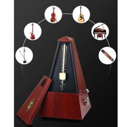 Antigo mecânico metrônomo teca madeira estilo vintage cor de madeira música temporizador para guitarra piano violino cítara instrumento musical - Image 3