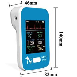 Monitor veterinário portátil multiparâmetro, sinais vitais para animais de estimação, monitoramento em tempo real com aplicativo Bluetooth para Android iOS - Image 3