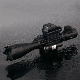 Riflescope tático com mira laser, 3 em 1 Rifle Scope Combo, Telêmetro óptico, Reflexo de ponto vermelho, 22mm Rail, 4-16x50EG - Image 6