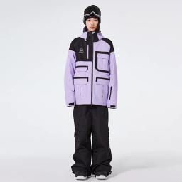Conjuntos de roupas de esqui de neve para homens e mulheres, roupas de neve, conjuntos de jaqueta e calça de esqui, roupas de snowboard, plus size, nova moda, inverno - Image 6