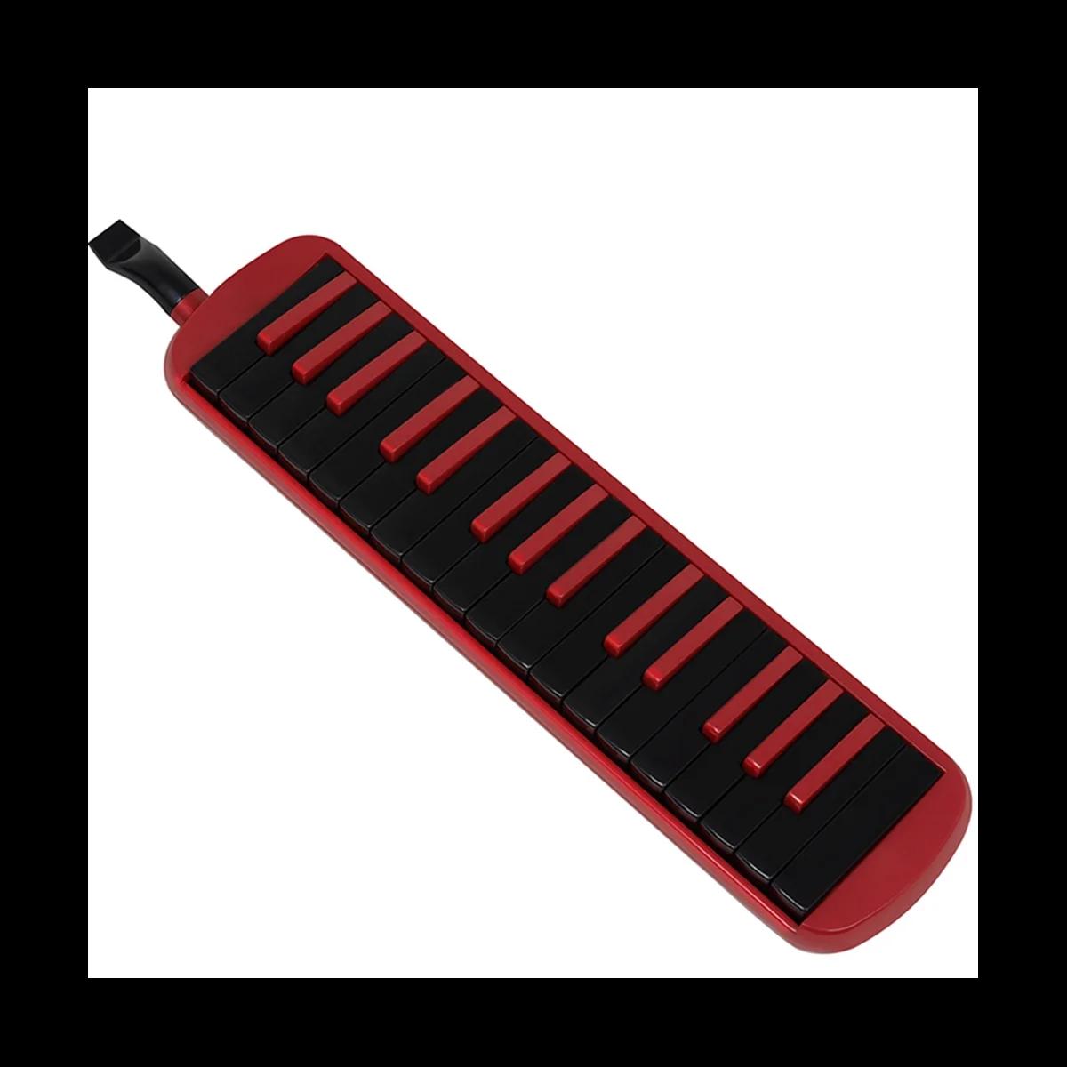 Saco de piano para iniciantes, tocar gaita, vermelho e preto, caixa de piano EVA, musical para adultos, 32 teclas - Image 1