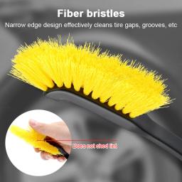 Seametal escova de limpeza de aro de roda de pneu de carro detalhando escovas ferramenta de lavagem universal acessórios de limpeza de pneus de roda - Image 3