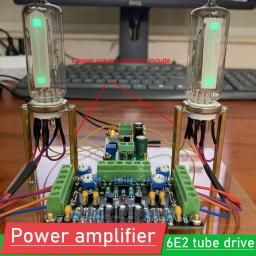 6e2 tubo driver board kit indicador de nível fluorescente unidade amplificador indicação volume preamp diy áudio pré amp - Image 1