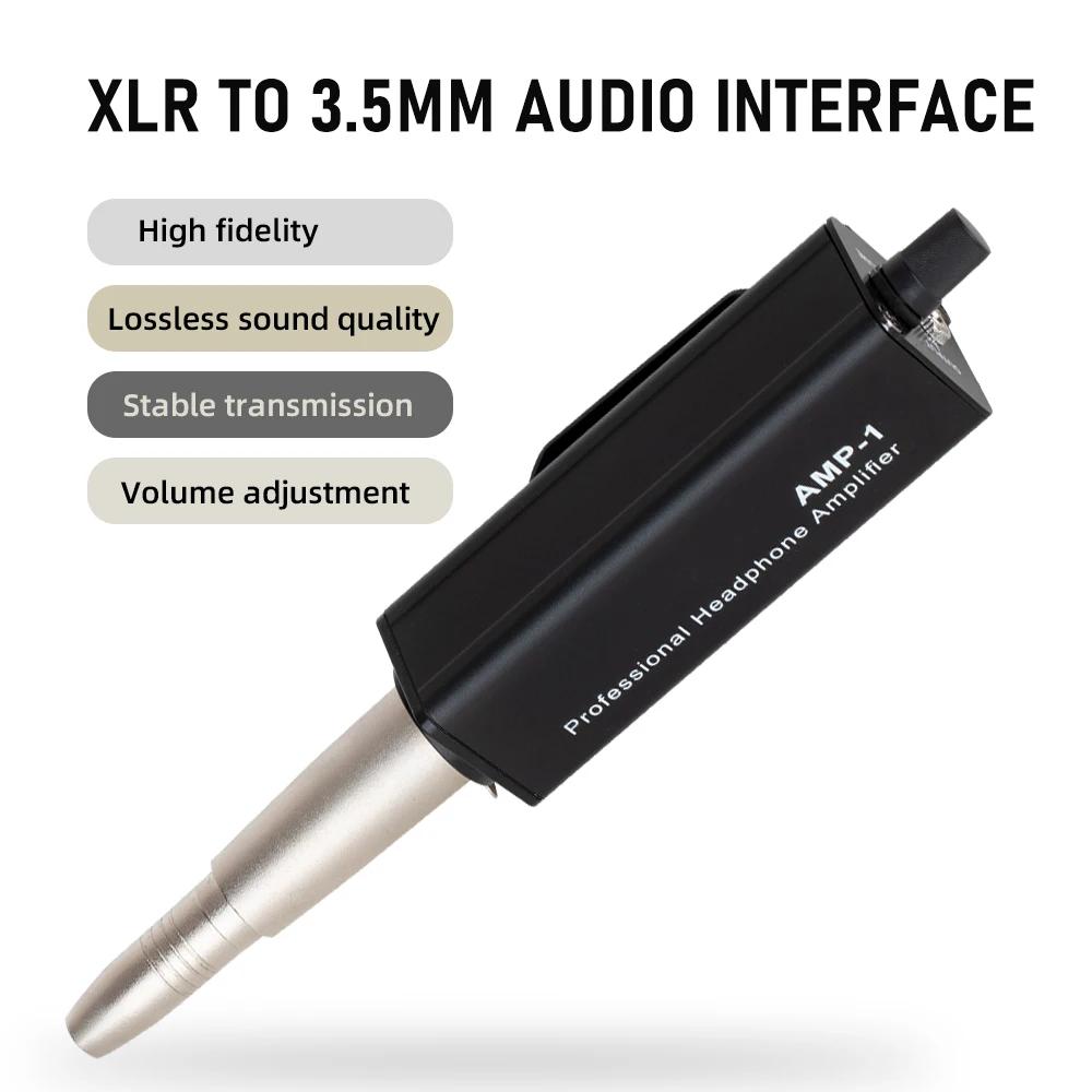 Mini portátil auscultador amplificador conversor, AMP-1, XLR de 3,5mm, interface de áudio, HIFI, amplificador de auscultadores, Clip Mount, profissional - Image 1