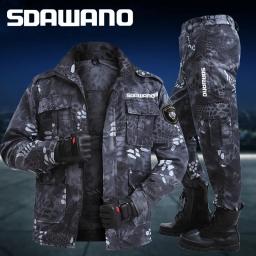 Outdoor Proteção Sets Pesca, Macacão resistente ao desgaste, Vestuário de proteção do trabalho, Black Python Pattern, Terno de camuflagem, Novo, 2024 - Image 6