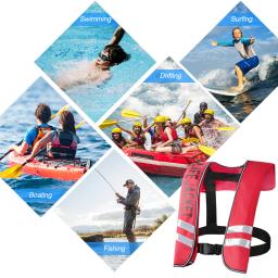 Auto colete salva-vidas inflável para adultos, colete salva-vidas, terno de flutuador de segurança, esportes aquáticos, caiaque, pesca, surf, canoagem, sobrevivência - Image 6