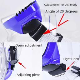 Mergulho Face Mirror com Sucção Tube Set, Snorkeling e Equipamentos de Natação, Grande Quadro Natação Óculos, Adulto e Crianças Swim - Image 5