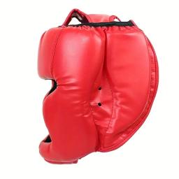 Pu boxe capacete, equipamentos de proteção para o boxe, sanda formação, taekwondo, boxe máscara, 1pc - Image 4