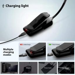Lâmpada de mesa LED com braçadeira, partitura luz, profissional, ângulo de 360, ajustável, recarregável, leitura de folhas - Image 3