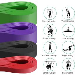 Banda de resistência resistente látex esportes cinto elástico puxar para cima faixas de assistência para pilates treino para fora forma fitness corpo casa ginásio - Image 4