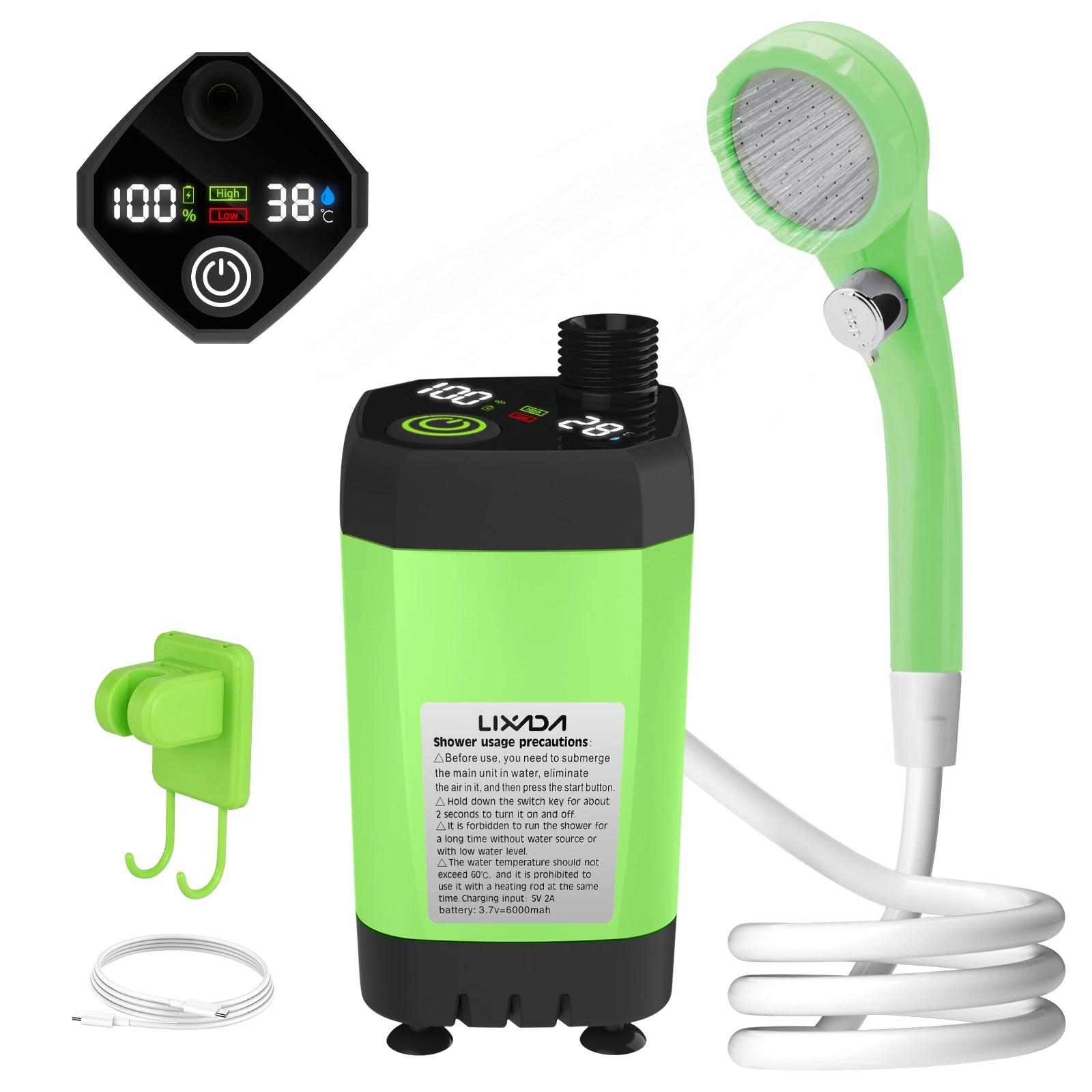 Kit de chuveiro ao ar livre, Chuveiro de acampamento com tela cheia, Display Digital Inteligente, Kit de chuveiro ajustável para quintal - Image 1