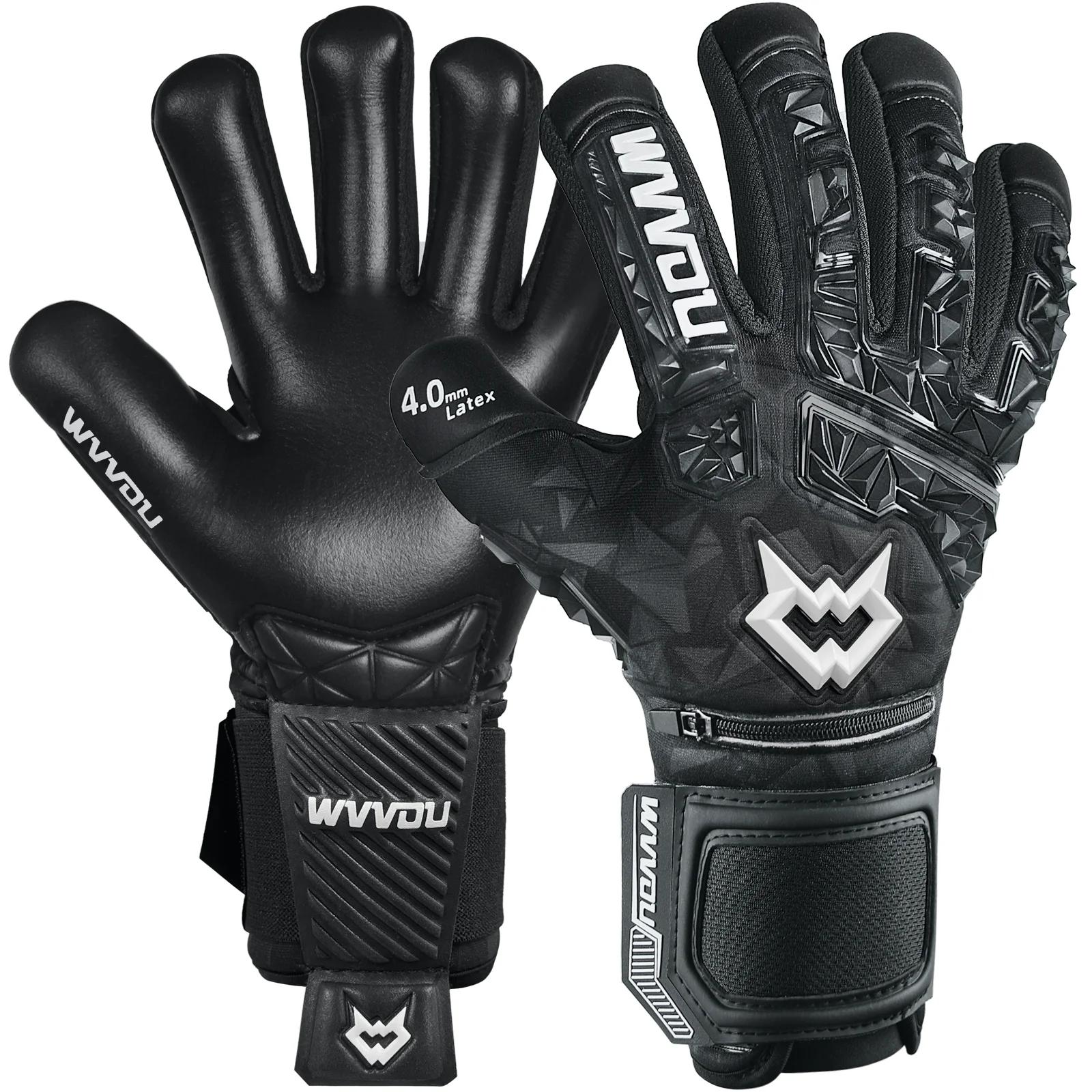 Luvas de goleiro de futebol WVVOU para adultos e jovens, luvas de goleiro de alto desempenho com 5 dedos destacáveis - Image 1