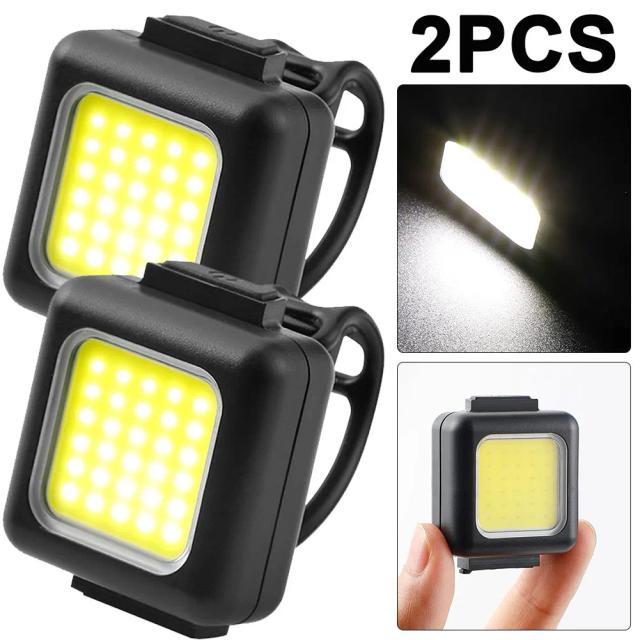 Lanterna LED USB Recarregável para Bicicleta - Luz Dianteira e Traseira Impermeável com 130LM e 150mAh, Acessórios de Ciclismo Segurança