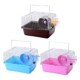 Gaiola de Hamster Portátil para Animais Pequenos Garrafa de Água Pet, Estojo, Suprimentos para Prato, Brinquedos Portadores, Pequenos Acessórios - Image 2