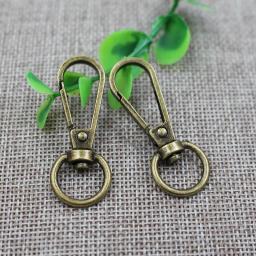 Prendedores de fecho lagosta giratório 20 pol. dourado prateado bronze chaveiro dividido chaveiro achados fechos para fazer chaveiros - Image 4