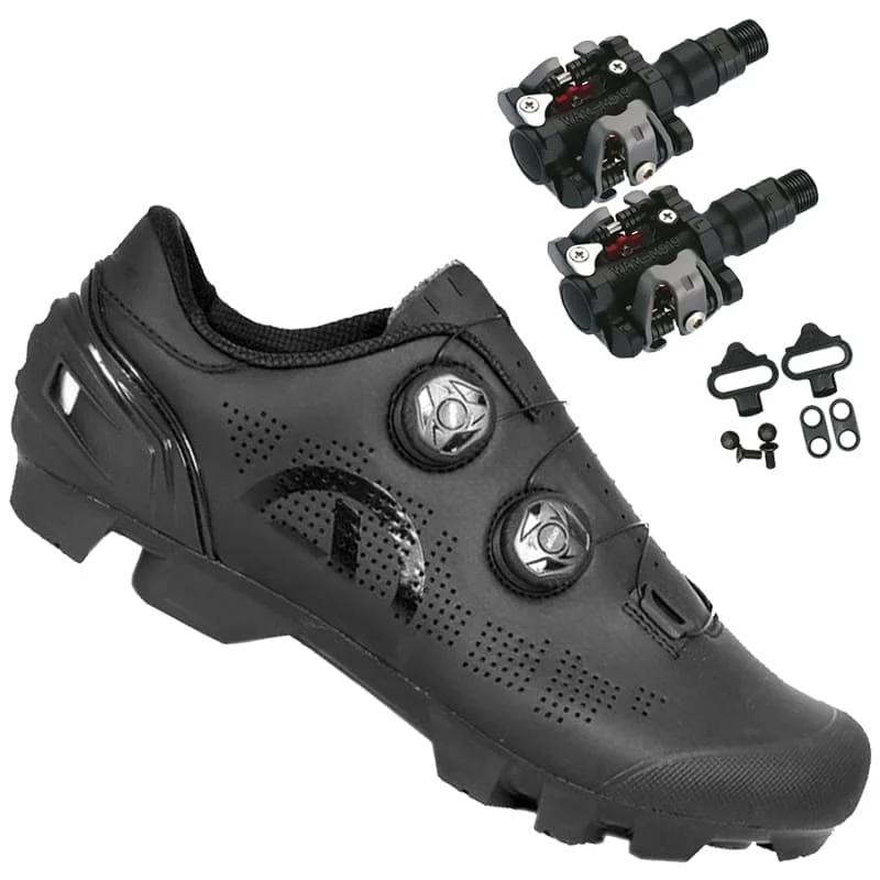 Sapatilha Mtb Ciclismo Absolute Nova Prime Preta + Pedal Wellgo M919 - Image 1