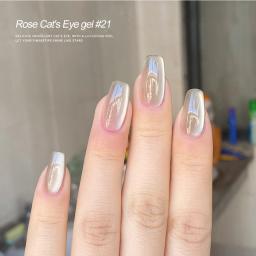 Cristal rosa gato olho unha gel, magnetismo super brilhante, UV unha construção gel vermelho misterioso vento, DIY manicure arte suprimentos, 15ml - Image 3