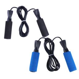 Pular corda preto cabo de aço ajustável premium rolamentos de esferas alças confortáveis suave rotação esportes pular corda casa - Image 1