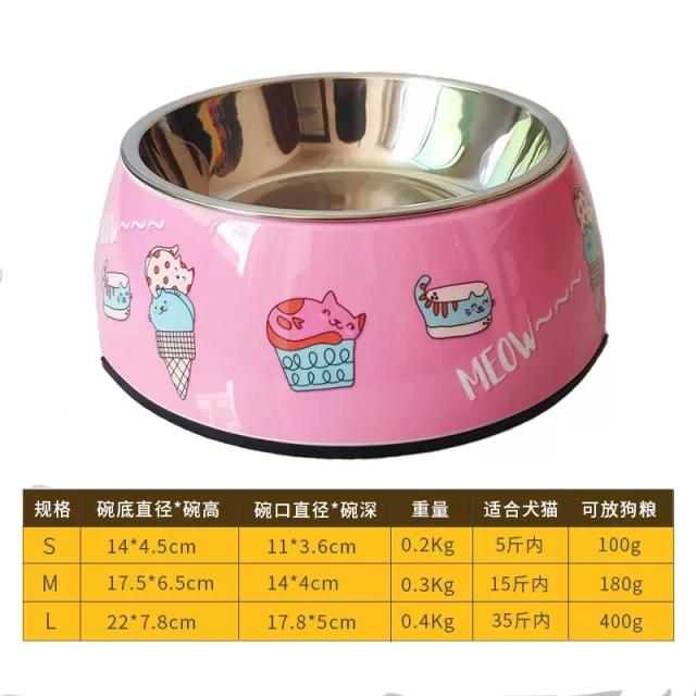 Conjunto de Tigelas Duplas em Aço Inoxidável para Cães e Gatos
