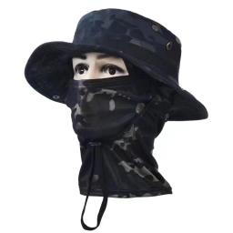 Balaclava camuflada tática masculina, boné de pesca, conjunto completo de máscara facial, chapéu solar snapback, caça ao ar livre, verão - Image 3