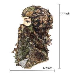 3D camuflagem leopardo chapéu máscara facial completa, caça Headwear, caça Acessórios, Camping, boné tático, equipamentos de caça - Image 6