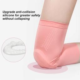 Joelheira de compressão e cotovelo para mulheres, almofada de gel de silicone, joelheiras de voleibol para meninas, dançarinas, ioga, pole, chão, dança, 1 par - Image 2