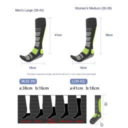 1 par inverno quente espessamento meias de esqui caminhadas meias para mulheres homens crianças anti-frio esqui ao ar livre meias esportivas altas - Image 5