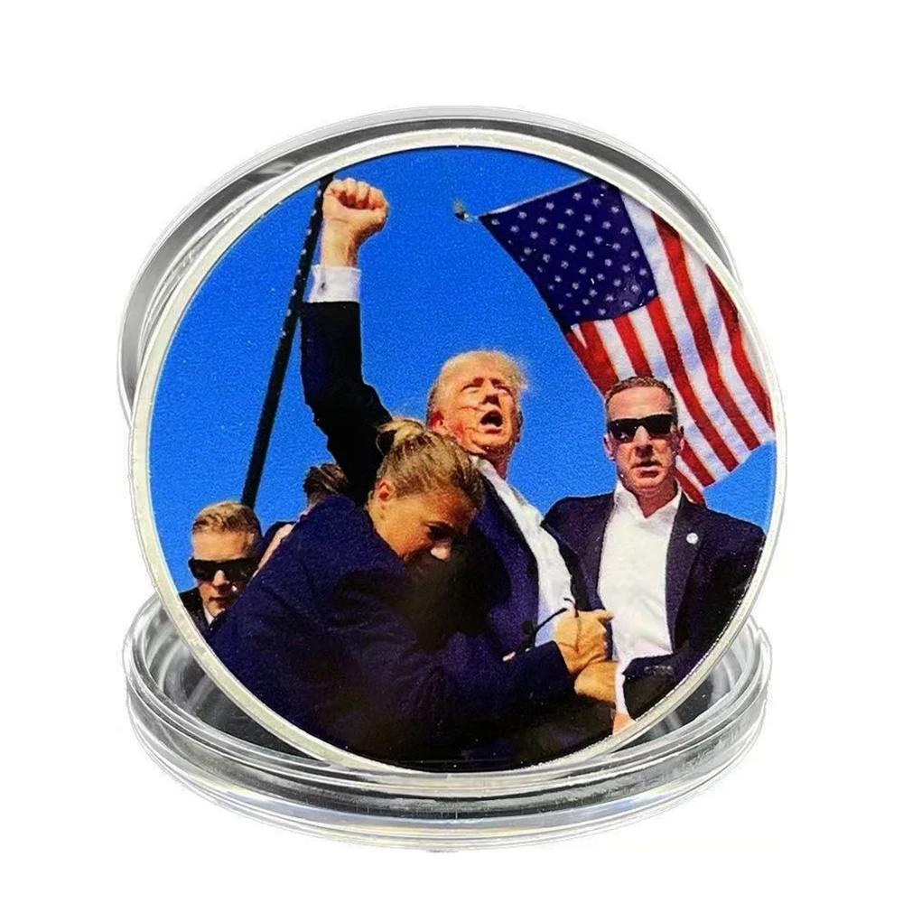 Presidente dos EUA Battle Attack Challenge Coin, Presidente Lembrança Medalha Comemorativa, Moeda Comemorativa Colecionáveis, 2020 Incidente Tiro - Image 1