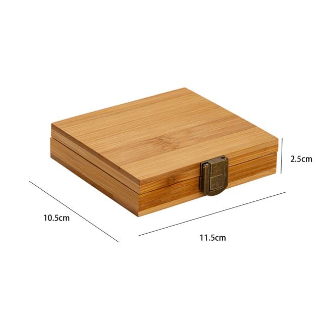 Paleta de Tinta de Bambu com Tampa e Bandeja de Mistura de Cores para Crianças e Escritório