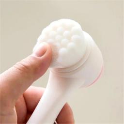 Limpador Facial De Silicone Bilateral, Massagem Manual, Cerdas Macias, Frente e verso, Escova 3D Face, Ferramentas De Limpeza - Image 4
