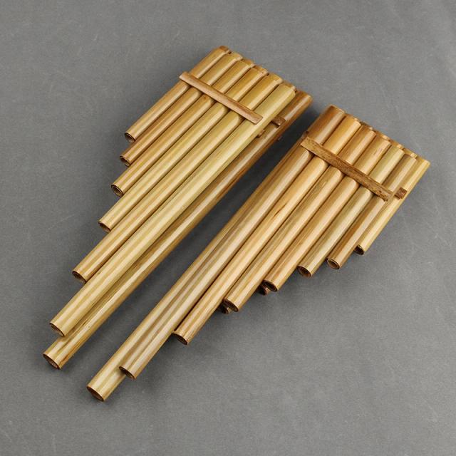 13 tubos pan flauta tubos duplos bambu pan tubo tradicional instrumento musical de sopro para amante musical