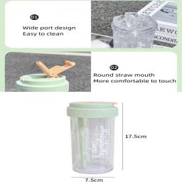 Garrafa de água do infusor de frutas com palha Durável Grande BPA Livre, Tritan Flip Lid, Design à prova de vazamento - Image 6