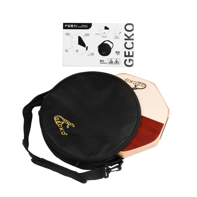 Cajon de Mão GECKO com Bolsa de Transporte - Instrumento de Percussão Portátil para Camping e Viagens