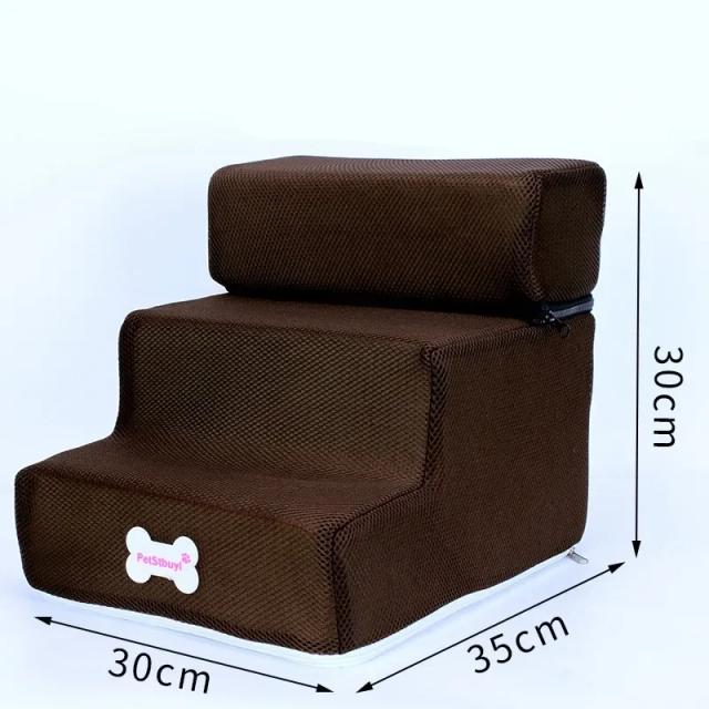 Espuma de memória cão sofá escadas pet 2/3 passos escadas para pequeno cão gato rampa escada anti-deslizamento cama escadas suprimentos para animais de estimação dropshipping