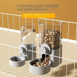 Alimentador automático do animal de estimação da gravidade Auto Waterer Suprimentos de água Gaiola suspensa Bacia do cão Tigela de gato Alimentador automático Novo - Image 2