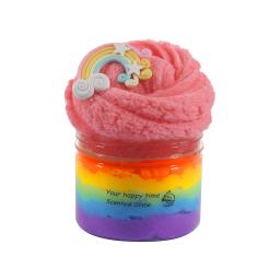 Kit de lama de lodo arco-íris para crianças, lama de algodão, mil seda, playdough colorido fofo, brinquedos DIY infantis, 70ml, 300ml, novo - Image 1