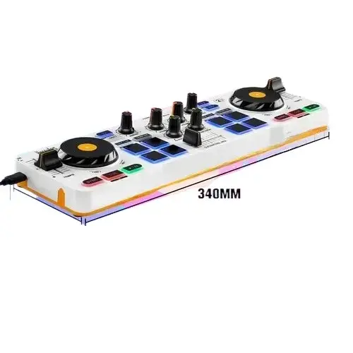 Controlador Portátil Digital para DJ com Função de Gravação e Entrada para Disco