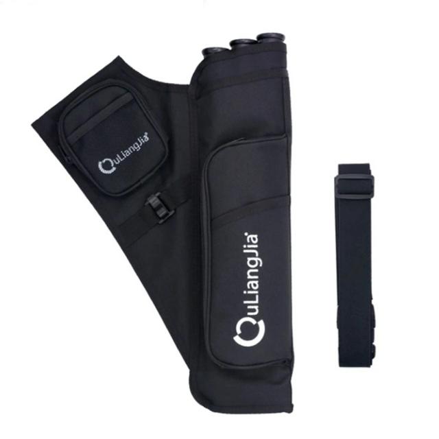 Seta Quiver para Tiro com Arco: Titular com Bolsos de Armazenamento e Alça Ajustável para Caça e Treinamento com 3 Tubos Hip