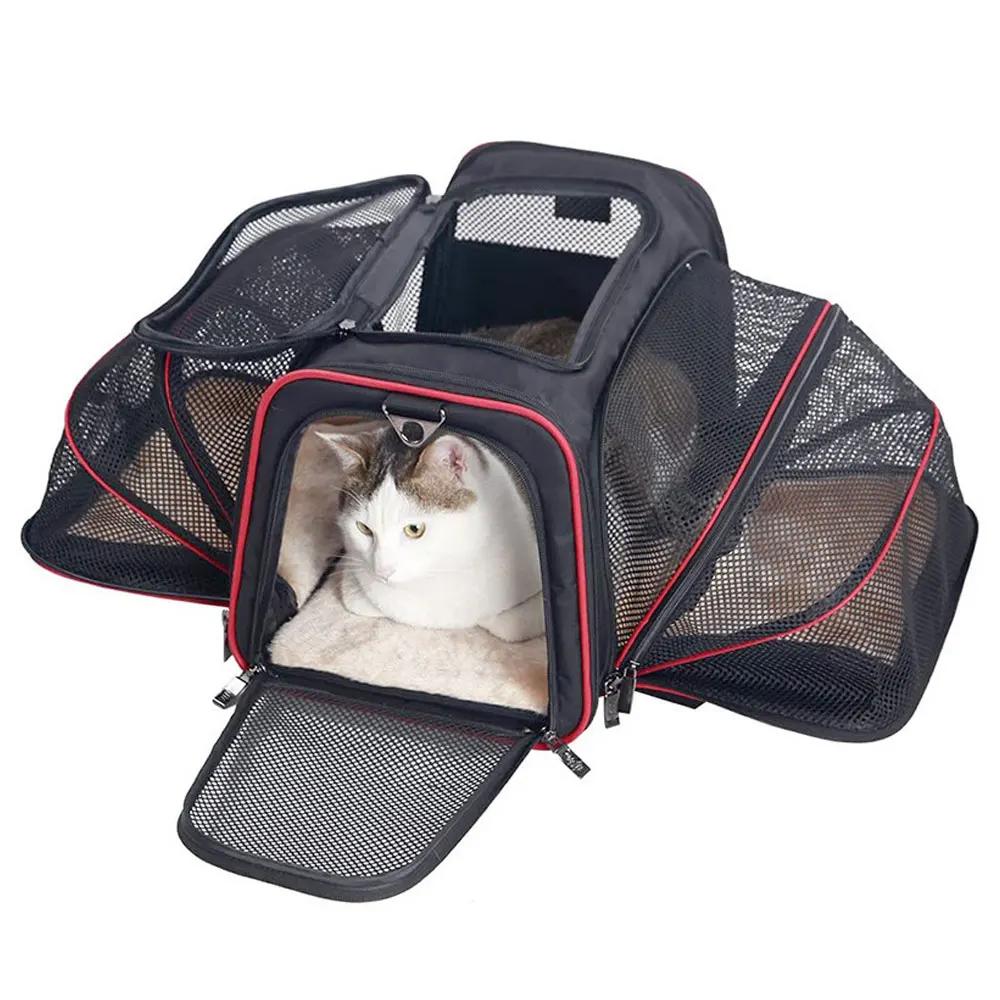 Portátil Respirável Pet Carriers Bag, Dobrável Cat and Dog Carrier, Bolsa de Viagem ao ar livre, Zíperes de Segurança, Outgoing - Image 1