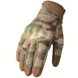 Luvas impermeáveis de combate militar dos homens, Tela sensível ao toque, Luvas táticas do exército, Luvas de camuflagem, Luvas de Paintball - Image 3