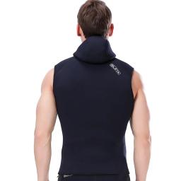 Tanque de Mergulho Quente com Headcover, Roupas de Surf Sem Mangas, Split Diving Suit Vest, 3mm com capuz - Image 3