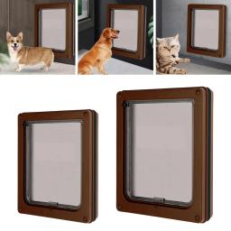 Pet Dog Flap porta bloqueio, fácil de instalar, entrada Vertical plástico portão, gatos exteriores tela porta, gatinho pequeno médio - Image 4