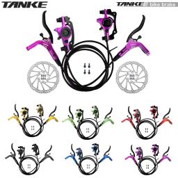 Tanke mtb bicicleta conjunto de freio a disco hidráulico 160mm rotores placa pinça óleo dianteiro traseiro mountain bike braçadeira 22.2mm lidar com um pilar - Image 1