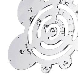 Círculo Estêncil para Artesanato, Desenho Réguas, Metal Cutting Template, DIY - Image 5