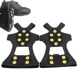 1 par 5-parafuso prisioneiro neve gelo garra escalada anti deslizamento picos apertos crampon chuteiras sapatos capa para botas masculinas tamanho 35-43 - Image 3