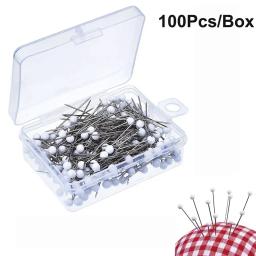 Conjunto de alfinetes de segurança para tricô, agulhas de costura, pinos de costura, fixo colorido talão, 100 pcs/set - Image 1