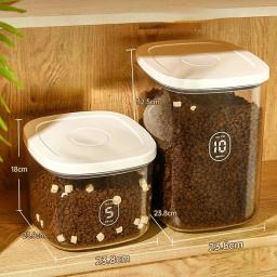 Recipiente de alimento do cão e do gato, tanque de armazenamento plástico selado, umidade-prova latas, garrafas transparentes e frascos, acessórios para animais domésticos, 6kg - Image 2