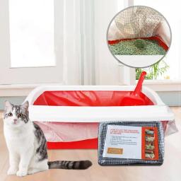 Filtro De Fezes De Gato Reutilizável, Mãos Livres, Pet Cat Excrement Liners com Rede De Filtro, Pet Higiênico Litter Box Liners, Pet Cleaning, 10Pcs - Image 2