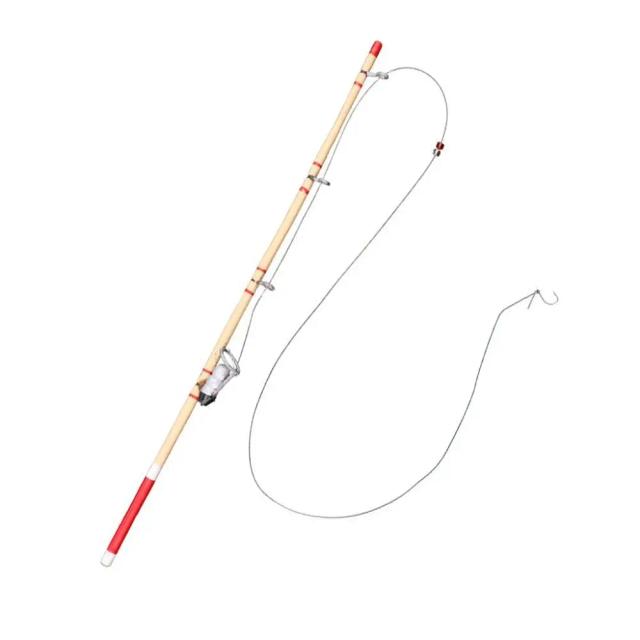 Ferramenta de Pesca em Miniatura 17.5cm Vara Decorativa Casa de Bonecas
