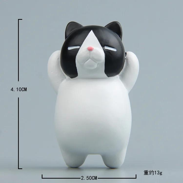 Japonês honesto gato kawaii ímãs dos desenhos animados gato bonito em miniatura ornamentos geladeira ímã acessórios de decoração da cozinha presentes ideia - Image 1